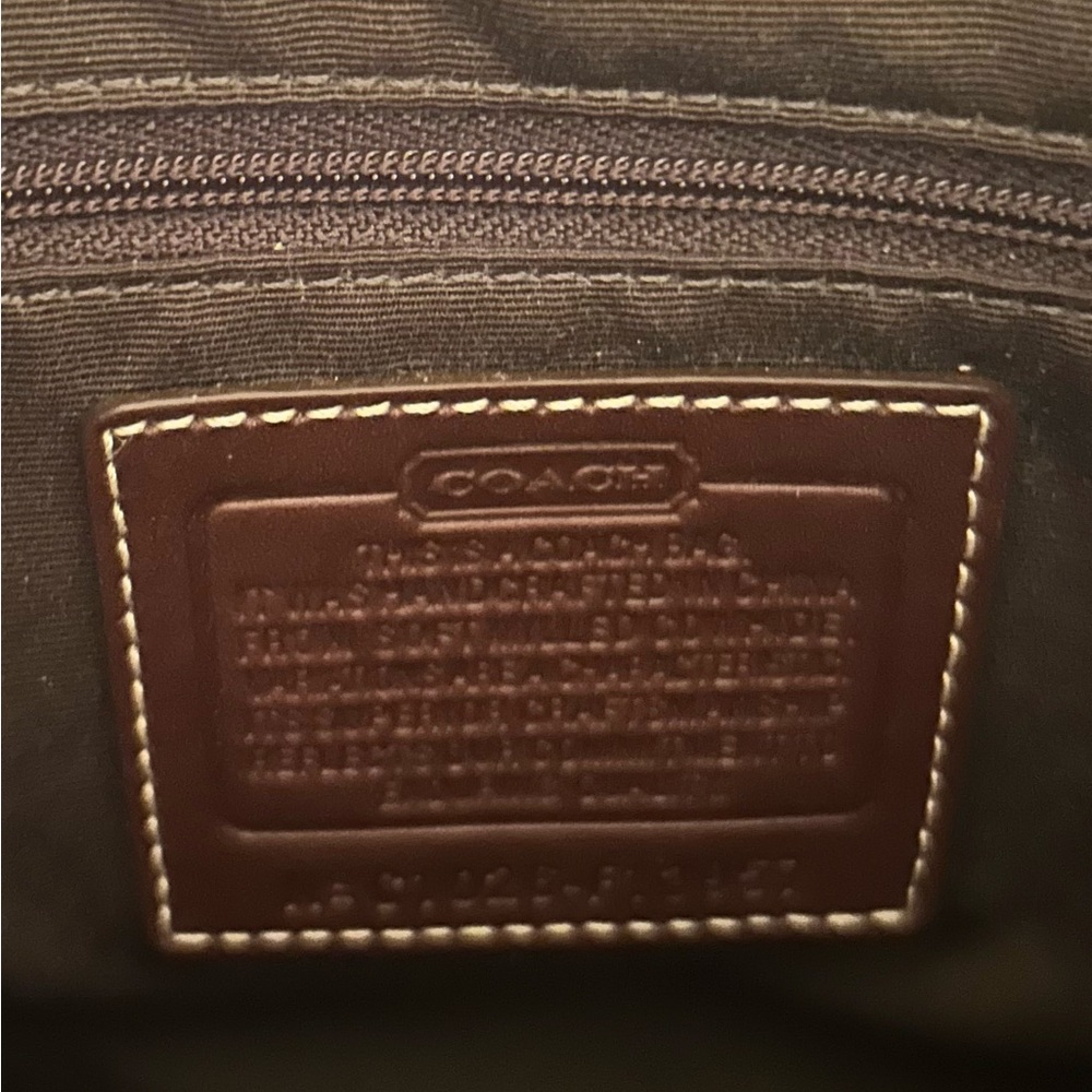 Coach Cream and Brown Leather Crossbody Shoulder Bag - Picture 12 of 15